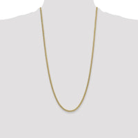14K Yellow Gold 28-Inch Semi-Solid Miami Cuban Chain - 3.5mm Link Design by Oro Pregiato