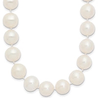 14K Yellow Gold 28" Necklace with 10-11mm White Near-Round Freshwater Cultured Pearls by Monteluci Fine Jewelry