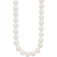 14K Yellow Gold 28" Necklace with 10-11mm White Near-Round Freshwater Cultured Pearls by Monteluci Fine Jewelry