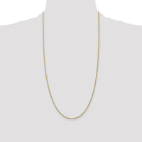 14K Yellow Gold 28" Rope Chain Necklace with Polished Finish - 1.5mm Solid Links