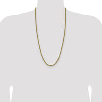 14K Yellow Gold 28" Rope Chain Necklace with Polished Finish - 4.2mm