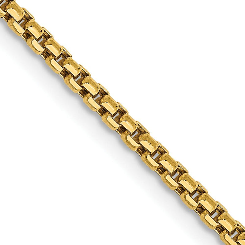 14K Yellow Gold 28" Semi-Solid Box Chain with Lobster Clasp by Oro Pregiato