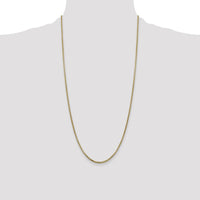 14K Yellow Gold 28" Semi-Solid Box Chain with Lobster Clasp by Oro Pregiato