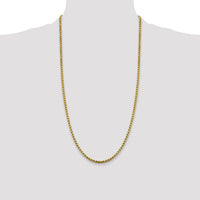 14K Yellow Gold 28" Semi-Solid Box Chain with Lobster Clasp by IBGoodman