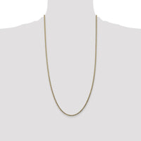 14K Yellow Gold 28" Semi-Solid Curb Chain with Lobster Clasp - Lightweight, Polished Finish by Oro Pregiato