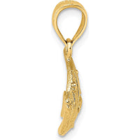 14K Yellow Gold 2D Polished Bannerfish Charm - Nature-Inspired Pendant by Oro Pregiato