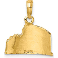 14K Yellow Gold 2D Textured Colosseum Charm - Historical Roman Design by Oro Pregiato
