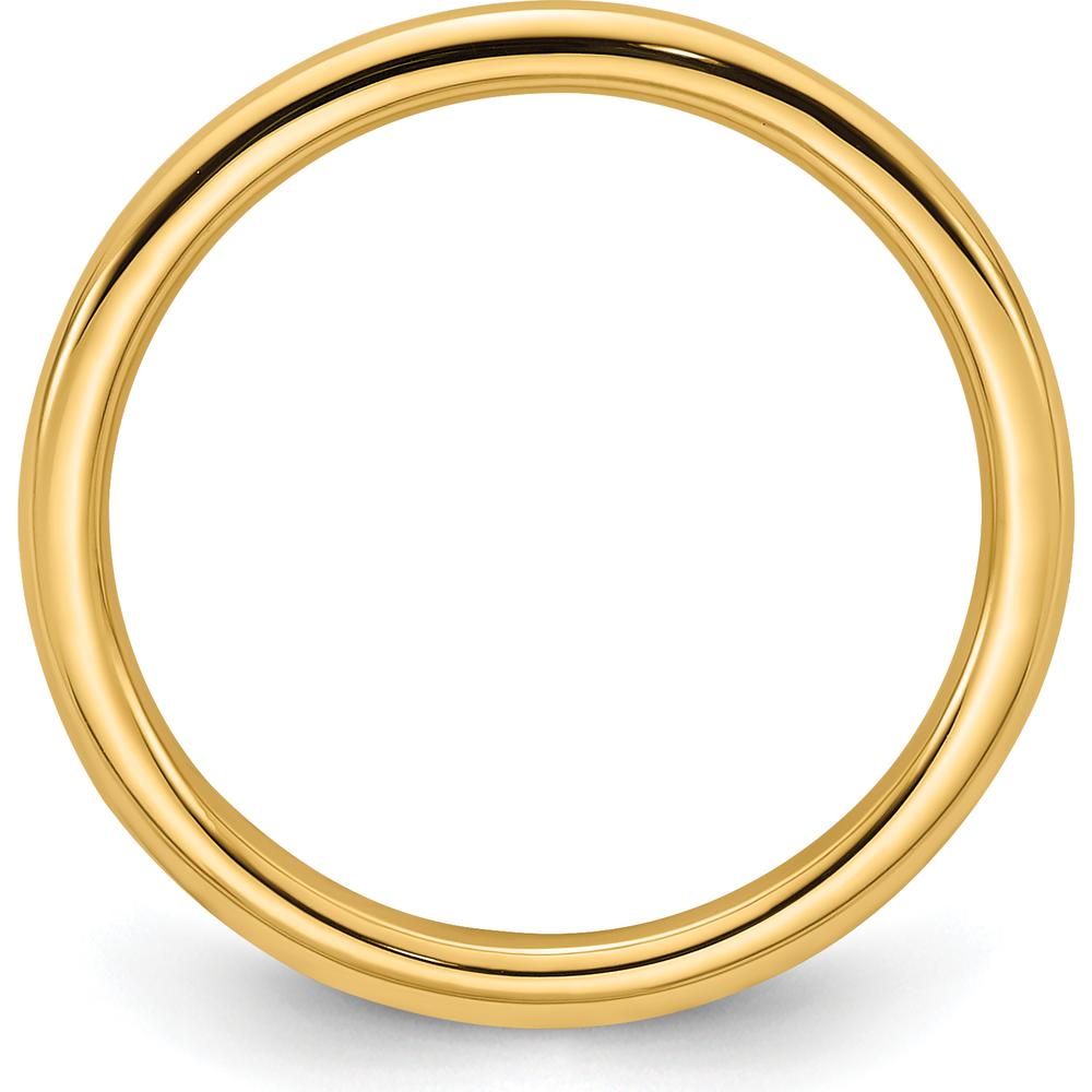 14K Yellow Gold 2mm Comfort Fit Domed Wedding Band - Size 5.5 by Luciano & Cie