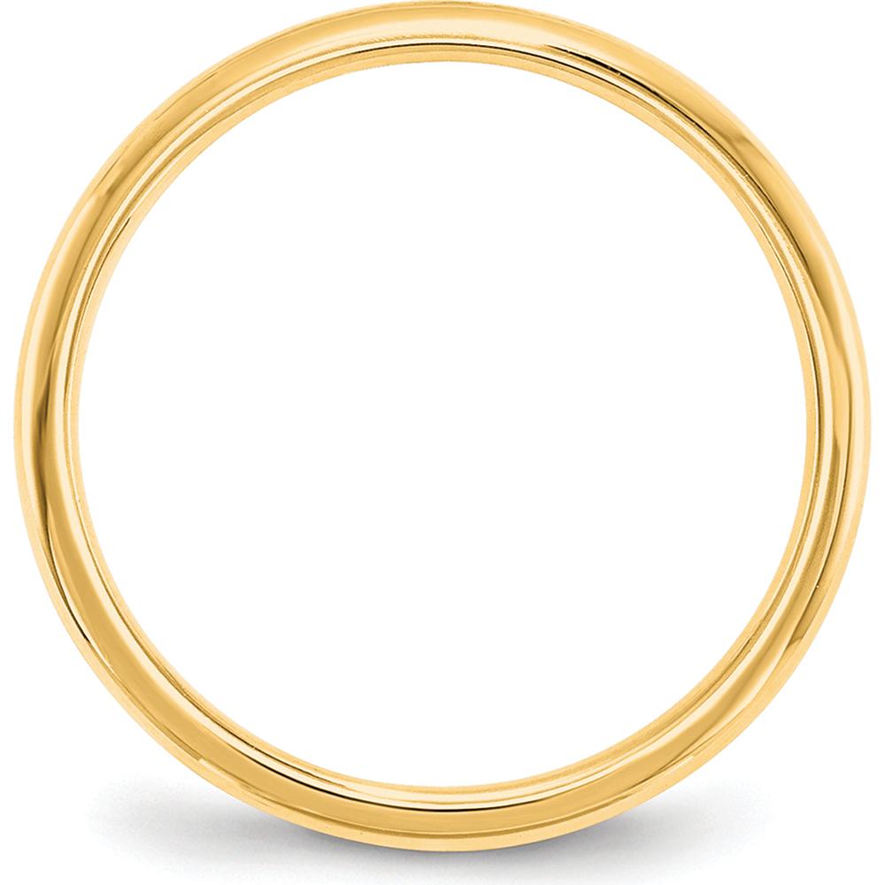 14K Yellow Gold 2mm Comfort Fit Wedding Band - Lightweight and Adjustable Size 5 by Luciano & Cie
