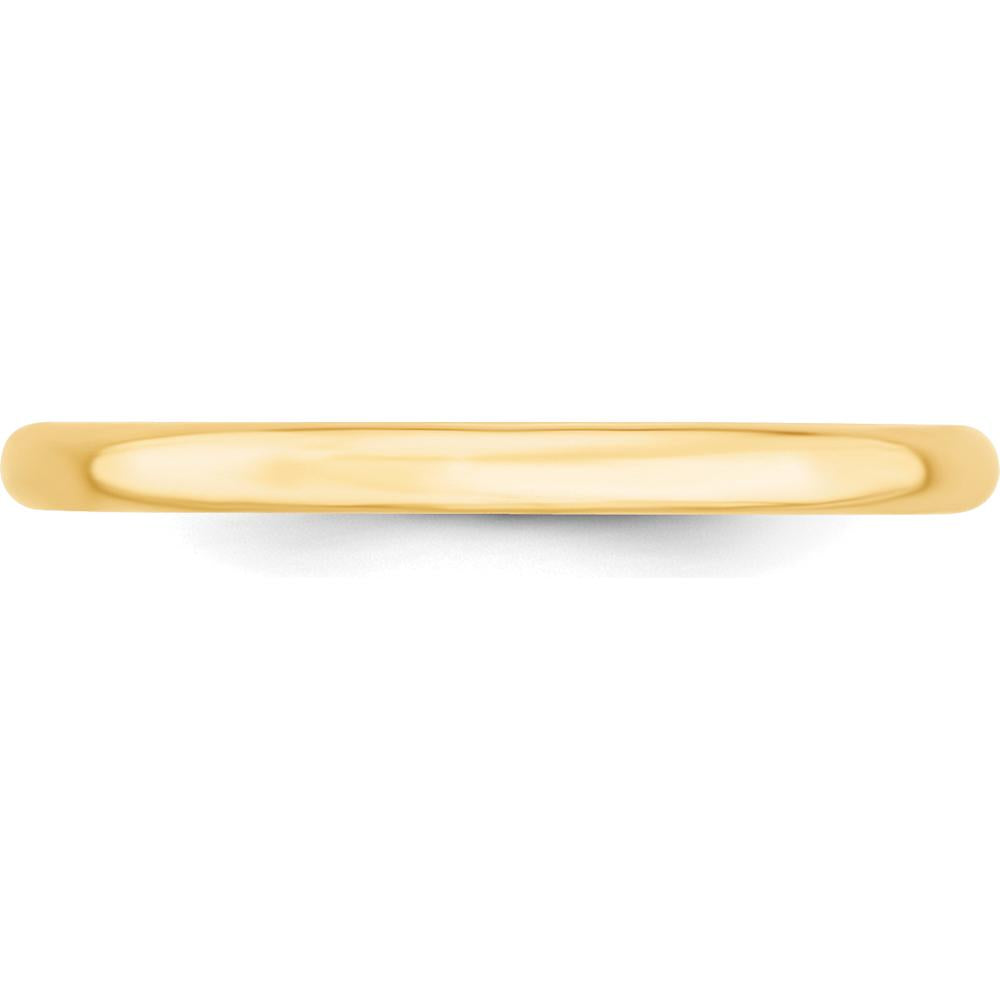 14K Yellow Gold 2mm Comfort Fit Wedding Band - Lightweight and Adjustable Size 5 by Luciano & Cie