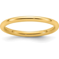 14K Yellow Gold 2mm Comfort Fit Wedding Band - Size 6.5 by Luciano & Cie