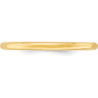 14K Yellow Gold 2mm Comfort Fit Wedding Band - Size 6.5 by Luciano & Cie