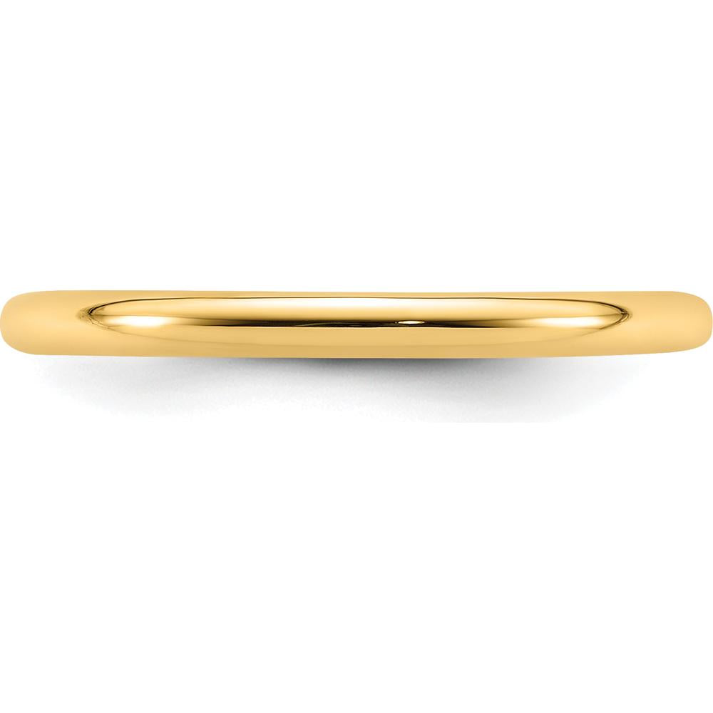 14K Yellow Gold 2mm Comfort Fit Wedding Band - Size 6.5 by Luciano & Cie