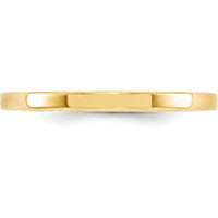 14K Yellow Gold 2mm Flat Comfort Fit Wedding Band - Size 10 by Luciano & Cie