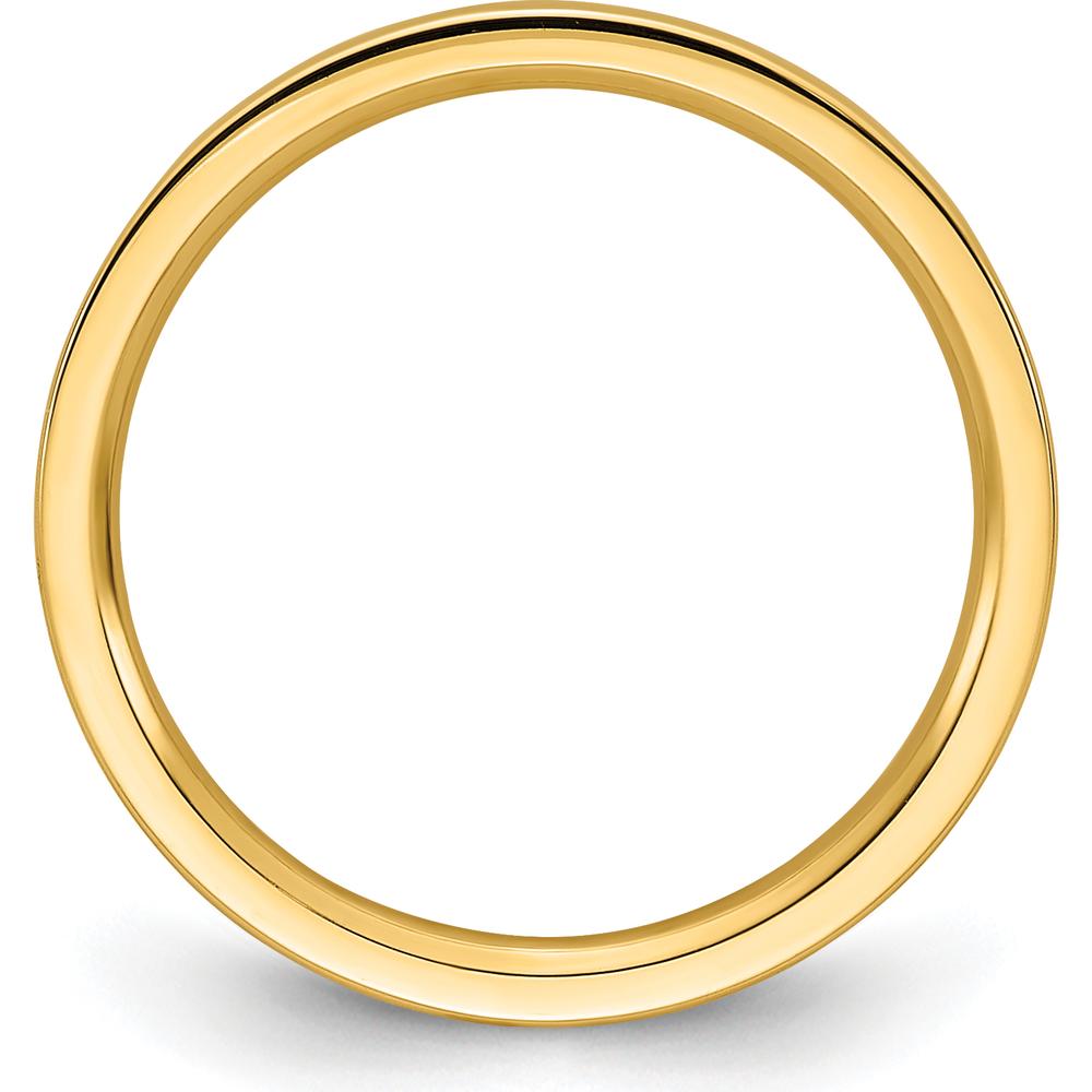 14K Yellow Gold 2mm Flat Comfort Fit Wedding Band - Size 4 by Luciano & Cie