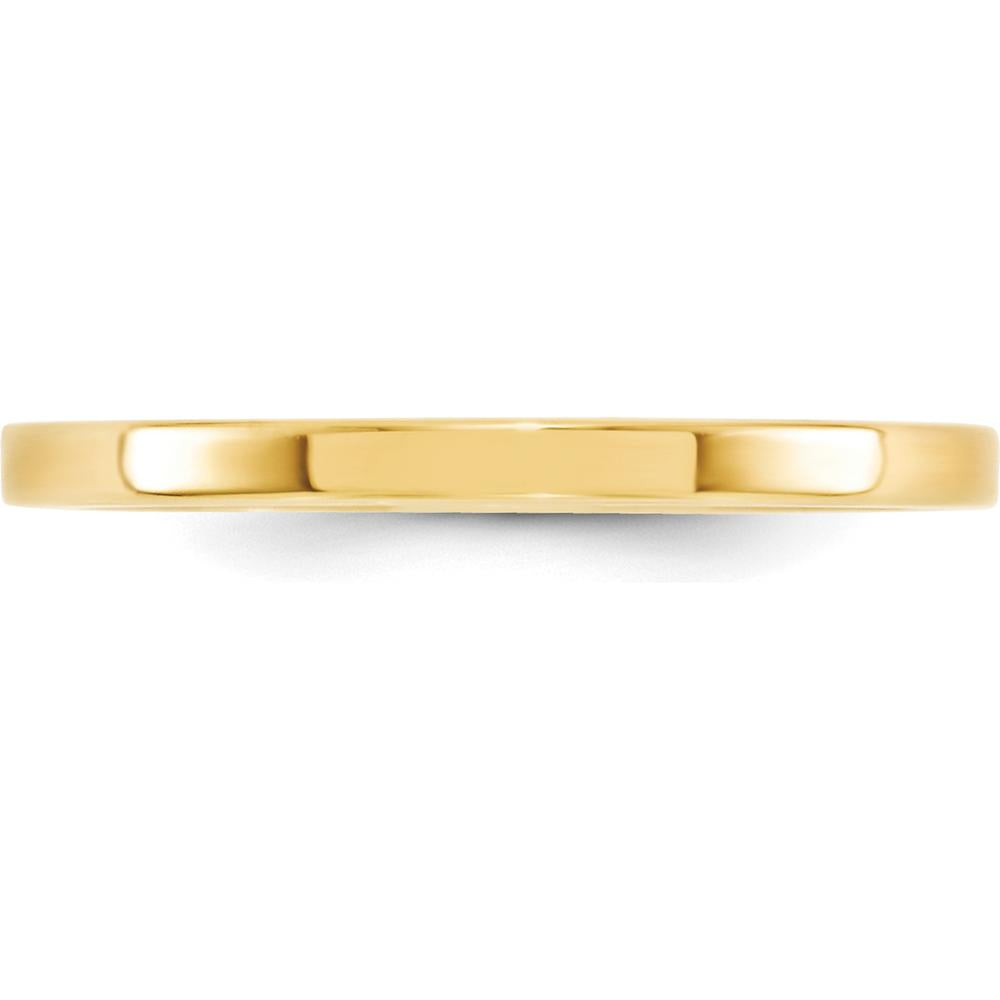 14K Yellow Gold 2mm Flat Comfort Fit Wedding Band - Size 4 by Luciano & Cie