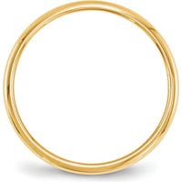 14K Yellow Gold 2mm Half-Round Wedding Band - Size 5 by Luciano & Cie