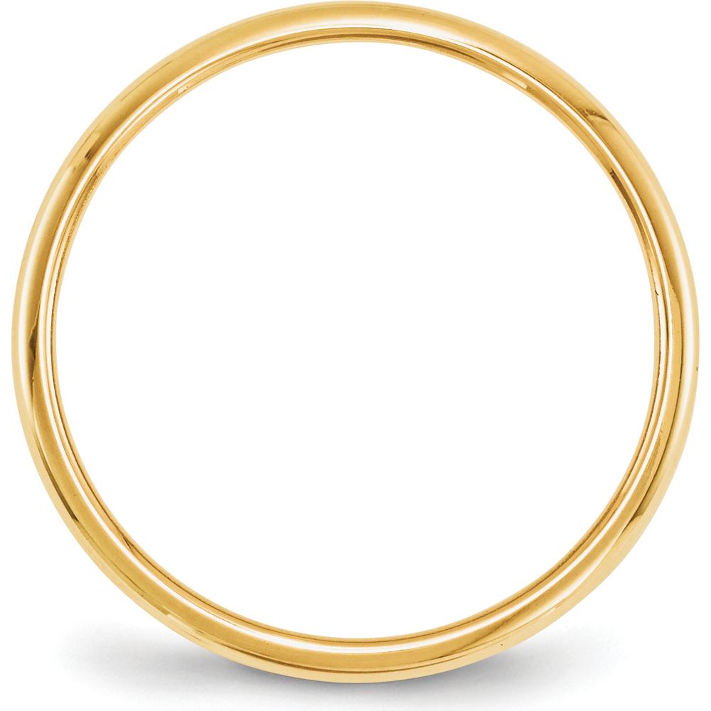 14K Yellow Gold 2mm Half-Round Wedding Band - Size 5 by Luciano & Cie