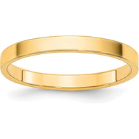 14K Yellow Gold 2mm Lightweight Flat Wedding Band - Size 6 by Luciano & Cie