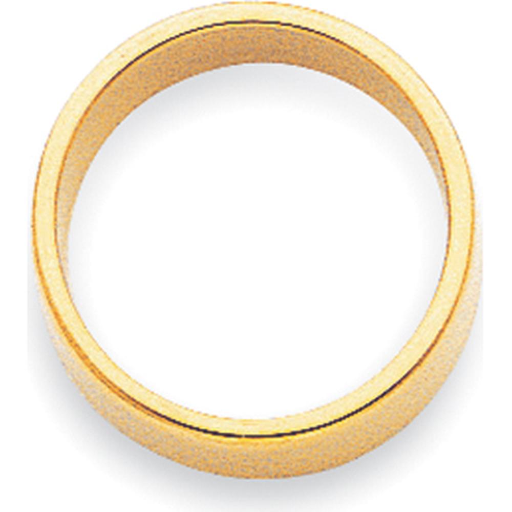 14K Yellow Gold 2mm Lightweight Flat Wedding Band - Size 6 by Luciano & Cie