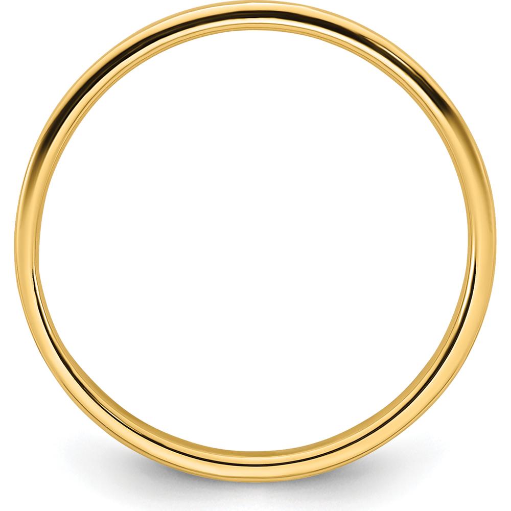 14K Yellow Gold 2mm Lightweight Flat Wedding Band - Size 6 by Luciano & Cie