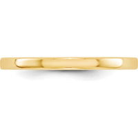 14K Yellow Gold 2mm Lightweight Flat Wedding Band - Size 6 by Luciano & Cie