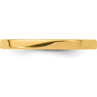 14K Yellow Gold 2mm Lightweight Flat Wedding Band - Size 6 by Luciano & Cie