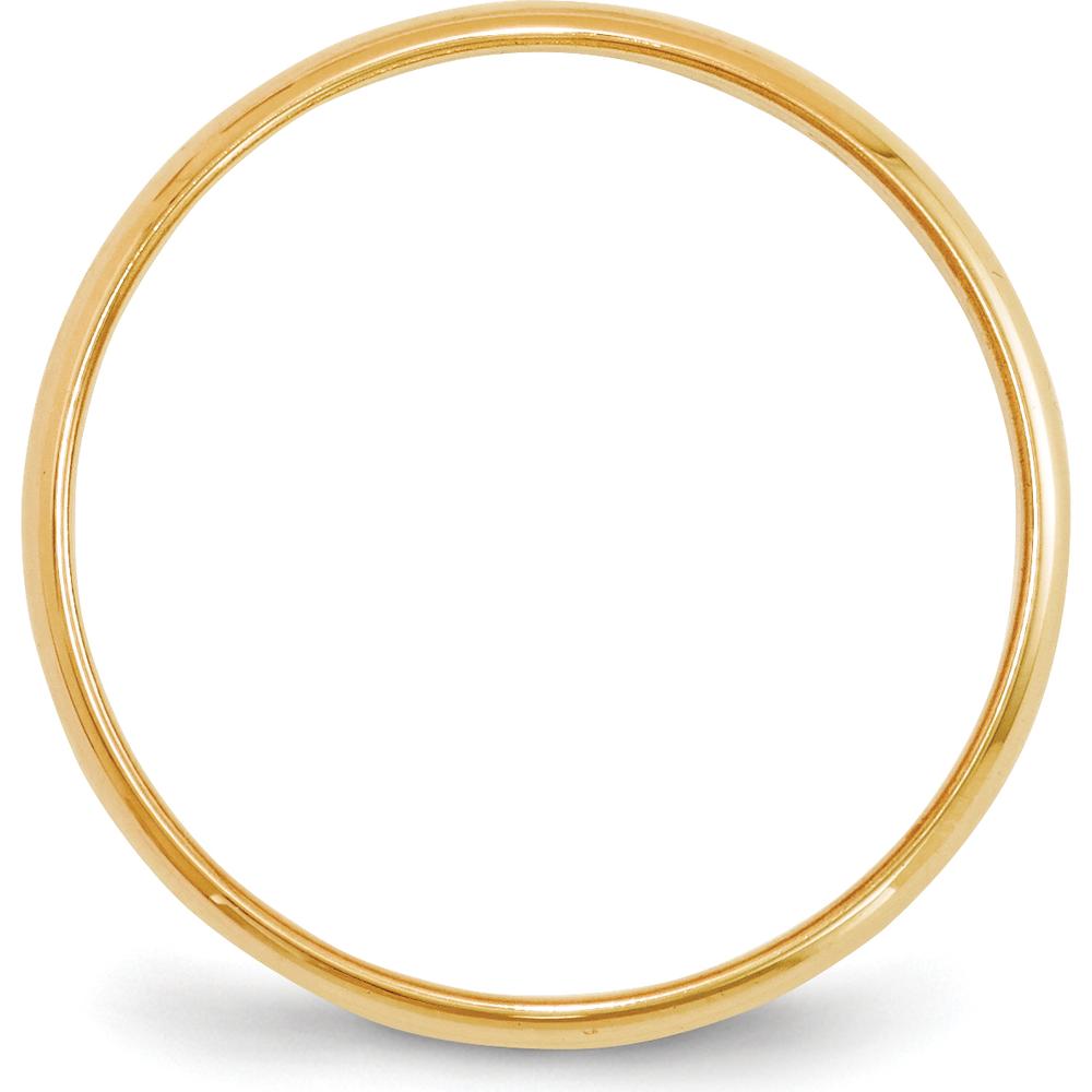 14K Yellow Gold 2mm Lightweight Half Round Wedding Band - Size 5.5 by Luciano & Cie