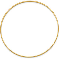 14K Yellow Gold 2mm Solid Polished Slip-On Half-Round Bangle Bracelet by Oro Pregiato