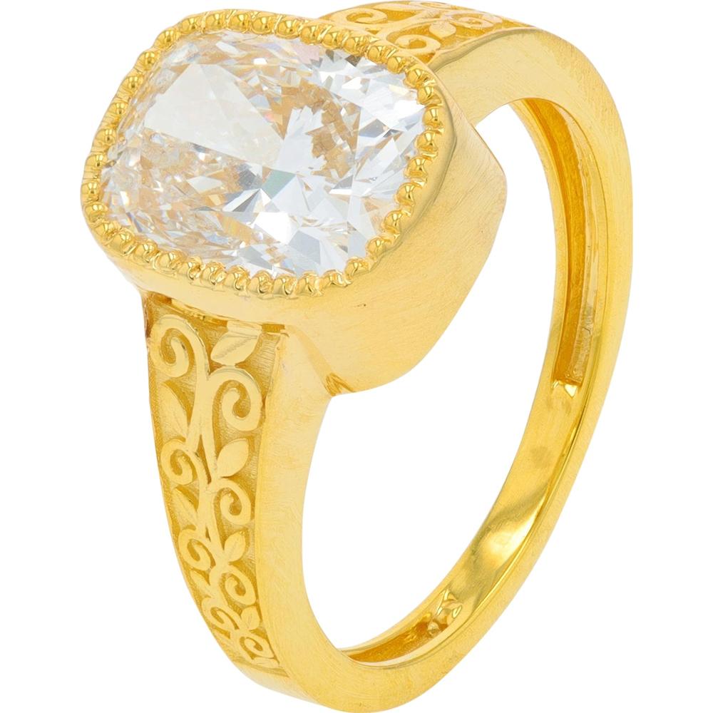 14K Yellow Gold 3.00 Carat Lab Grown Diamond Elongated Cushion Cut Taylor Swift Engagement Ring - VS1 E Color