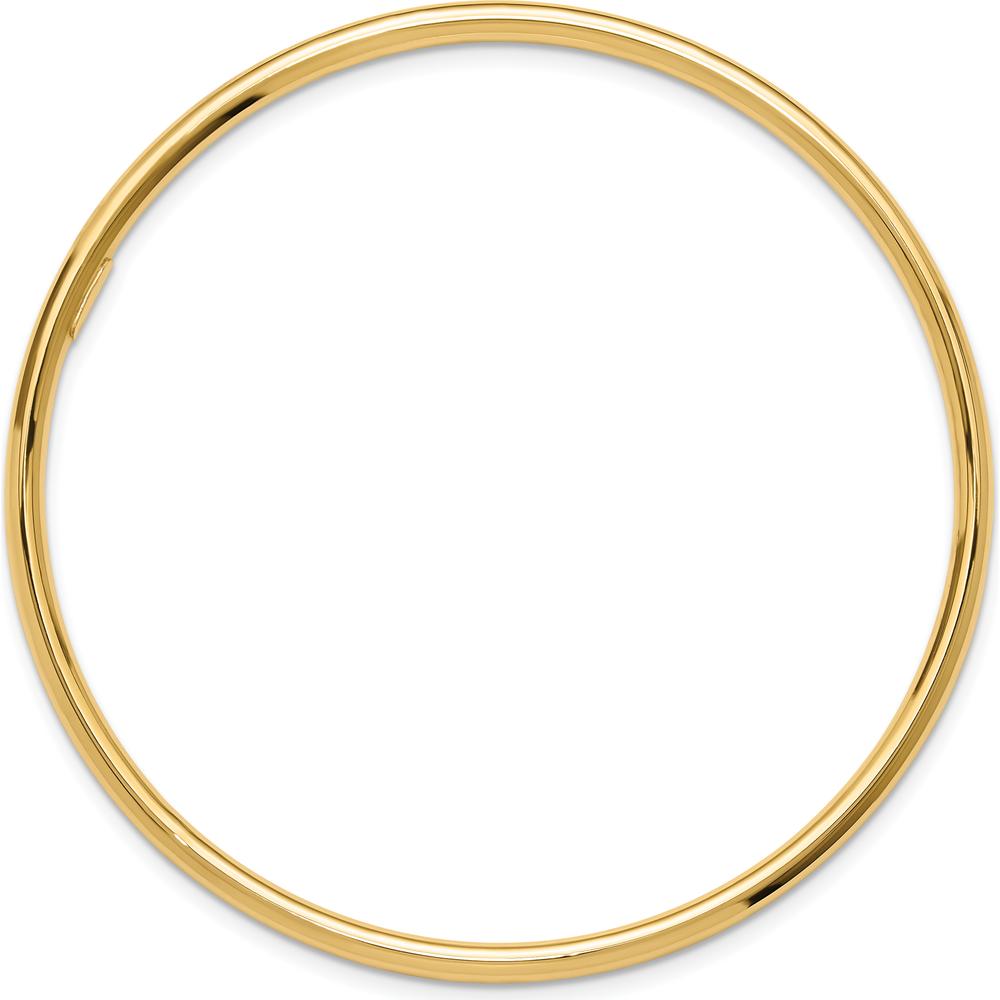 14K Yellow Gold 3.00mm Polished Slip-on Round Bangle Bracelet by Oro Pregiato