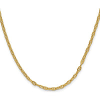 14K Yellow Gold 3.0mm Mariners Link Chain Necklace - 18 Inches by Oro Pregiato