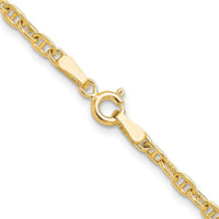 14K Yellow Gold 3.0mm Mariners Link Chain Necklace - 18 Inches by Oro Pregiato