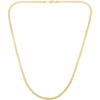 14K Yellow Gold 3.3mm Diamond-Cut Fancy Ice Chain Necklace - 18" by Orozza Fine Jewelry
