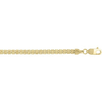 14K Yellow Gold 3.3mm Diamond-Cut Fancy Ice Chain Necklace - 18" by Orozza Fine Jewelry