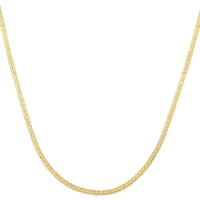 14K Yellow Gold 3.3mm Diamond-Cut Fancy Ice Chain Necklace - 18" by Orozza Fine Jewelry