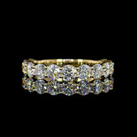 14K Yellow Gold 3/4 Eternity Band with 13 Round Brilliant Cut Lab Diamonds - 1.83 Carat Total Diamond Weight, E-F Color, VS Clarity - Covaloro Fine Jewelry