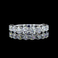 14K Yellow Gold 3/4 Eternity Band with 13 Round Brilliant Cut Lab Diamonds - 1.93 Carats Total Diamond Weight - Covaloro Fine Jewelry