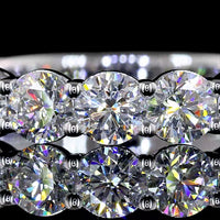 14K Yellow Gold 3/4 Eternity Band with 13 Round Brilliant Cut Lab Diamonds - 1.93 Carats Total Diamond Weight - Covaloro Fine Jewelry