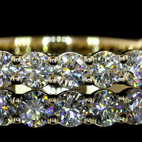 14K Yellow Gold 3/4 Eternity Band with 17 Round Brilliant Cut Natural Diamonds - 1.15 Carats Total Diamond Weight - Covaloro Fine Jewelry