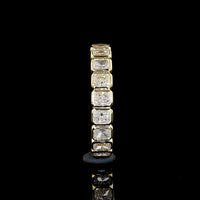 14K Yellow Gold 3/4 Eternity Band with Bezel Set Radiant Cut Lab Diamonds - 1.34 Carats Total Diamond Weight - Covaloro Fine Jewelry