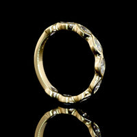 14K Yellow Gold 3/4 Eternity Band with East-West Bezel Set Marquise Cut Lab Diamonds - 0.69 Carat Total Weight - Covaloro Fine Jewelry