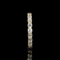 14K Yellow Gold 3/4 Eternity Band with East-West Prong Set Antique Cushion Cut Lab Diamonds - 1.43 Carat Total Diamond Weight - Covaloro Fine Jewelry