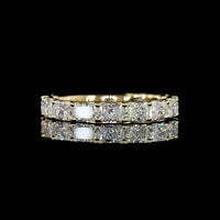 14K Yellow Gold 3/4 Eternity Band with East-West Radiant Cut Lab Diamonds - 1.80 Carat Total Weight, E-F VS Clarity - Covaloro Fine Jewelry