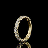 14K Yellow Gold 3/4 Eternity Band with East-West Radiant Cut Lab Diamonds - 1.80 Carat Total Weight, E-F VS Clarity - Covaloro Fine Jewelry