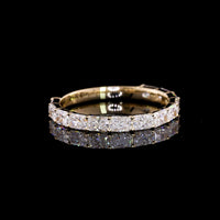 14K Yellow Gold 3/4 Eternity Band with East-West Set Radiant Cut Lab Diamonds - 1.21 Carat Total Weight, E-F Color, VS1 Clarity - Covaloro Fine Jewelry