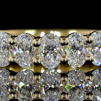 14K Yellow Gold 3/4 Eternity Band with North-South Oval Cut Lab Diamonds - 1.66 Carat Total Weight - Covaloro Fine Jewelry