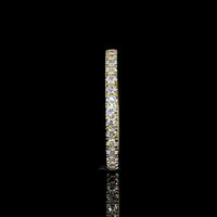14K Yellow Gold 3/4 Eternity Band with Pave Set Round Lab Diamonds - 0.42 Carat Total Weight - Covaloro Fine Jewelry