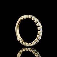 14K Yellow Gold 3/4 Eternity Band with U-Prong Set Round Lab Diamonds - 1.36 Carat Total Weight - Covaloro Fine Jewelry