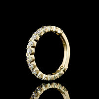 14K Yellow Gold 3/4 Eternity Band with U-Prong Set Round Lab Diamonds - 1.36 Carat Total Weight - Covaloro Fine Jewelry